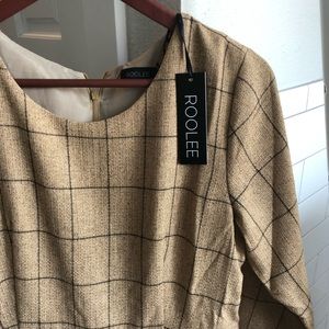 Roolee tan long sleeve dress